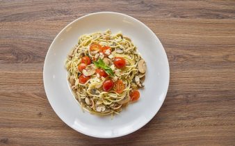 Chicken Bacon Mushroom Fettuccine