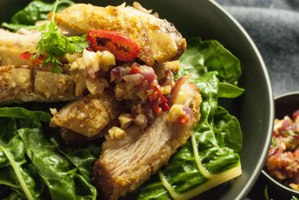 SLOW COOKED PORK BELLY WITH CHILLI AND PEANUT RELISH (2)